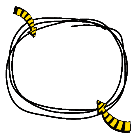 Arrow Point Out Sticker by DENKdifferent