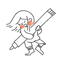 Girl Face Sticker by Koleksi Kreasita