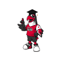 Graduation Falcon Sticker by Cal State East Bay