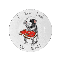 Jimbobart illustration breakfast toast jam Sticker