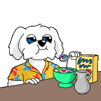 Good Morning Eating Sticker by BoDoggos