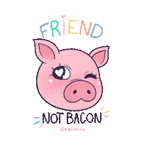 karorine vegan pig veg govegan Sticker