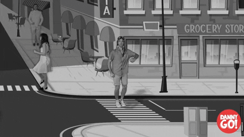 dannygo_official giphyupload running black and white walking GIF