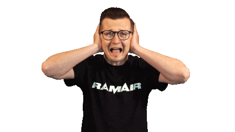 Ears Closed Ohren Zuhalten Sticker by Ramair