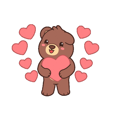 I Love You Hug Sticker by BEARISH