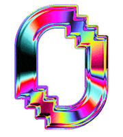 Glitch Letter Sticker