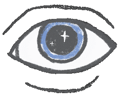 Starry Eyed Stars Sticker