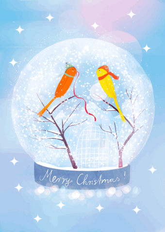 Merry Christmas Snow GIF