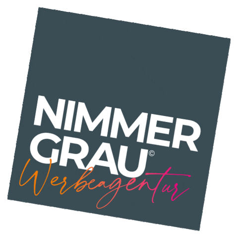 Nimmergrau Werbeagentur Sticker by Nimmergrau