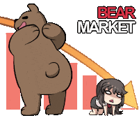 Stock Market Bear Sticker by Jin