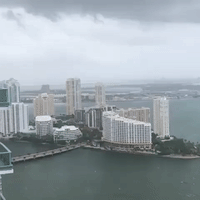 Rain, Strong Winds Lash Miami as Outer Bands of Irma Approach