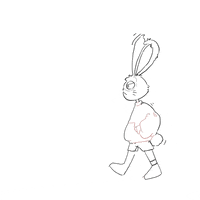 inirabka walking bunnys walkingbunny beeisbunny GIF