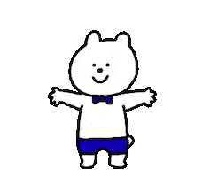 akiillustrations white bye bear かわいい Sticker