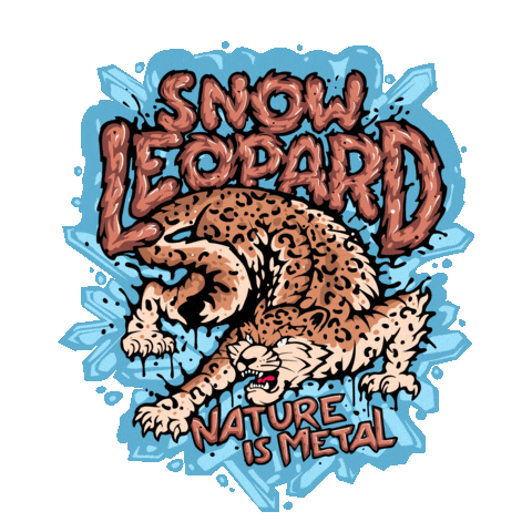 Snow Leopard Sticker by Nature Is Metal