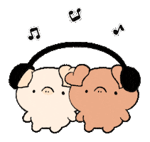 Headphones 小豬 Sticker by BREAD TREE
