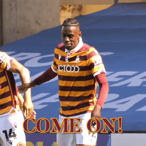 Happy Football GIF by Bradford City AFC