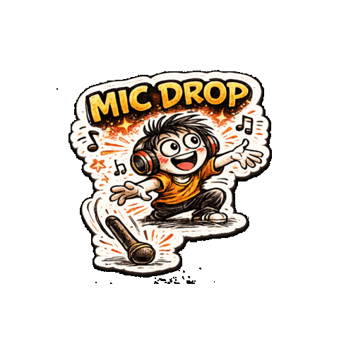 Case Closed Mic Drop Sticker by International Society for Music Education