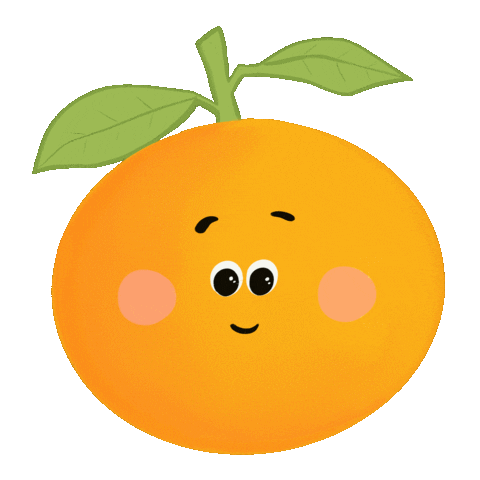 Orange Fruit Sticker by Design Jord