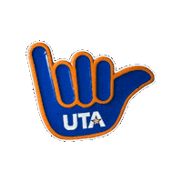pinnedpins up hand university texas Sticker