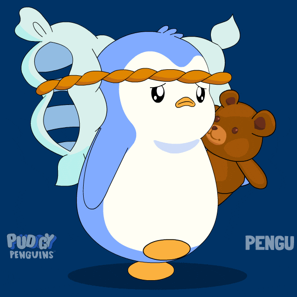 Tired Teddy Bear GIF by Pudgy Penguins