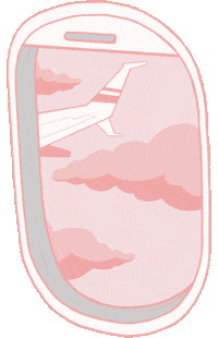 vacation plane Sticker by Chupi