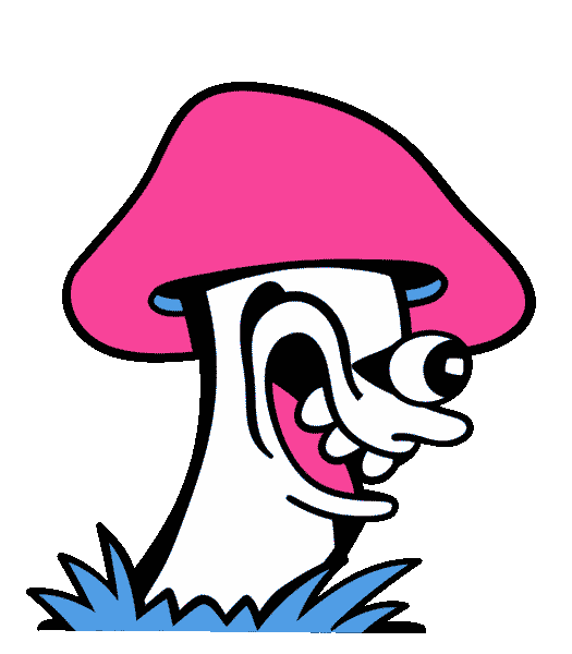 Hat Mushroom Sticker by Killer Acid