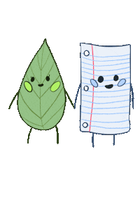 Lesmata friends bff leaf paper Sticker
