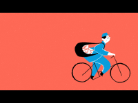 Animation Bicycling GIF by Tiffany Beucher