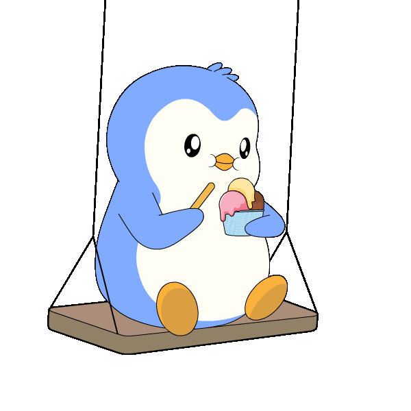 Happy Ice Cream Sticker by Pudgy Penguins