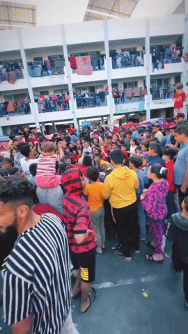 Dance Crew Entertains Displaced Children at Nuseirat Refugee Camp