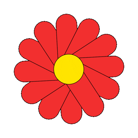Red Flower Sticker