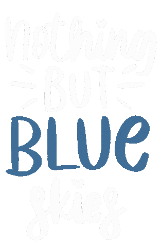 Blue Skies Fruhling Sticker