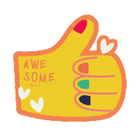 Loeilart thumb up loeil loeilart pencil project Sticker
