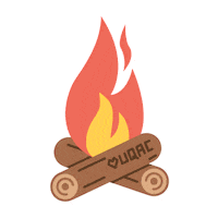 Fire Campfire Sticker by Université du Québec à Chicoutimi