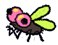 Fly Hello Sticker by Noam Sussman