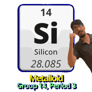 Si Silicon Sticker