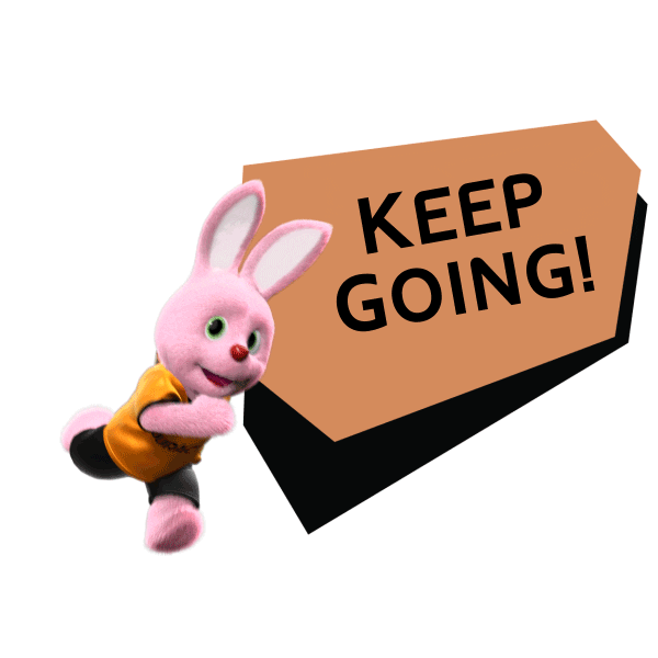 let's go running Sticker by Duracell Bunny