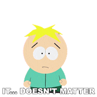 Butters Who Cares Sticker by South Park
