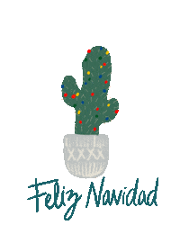 GSEarts christmas feliz navidad plant Sticker