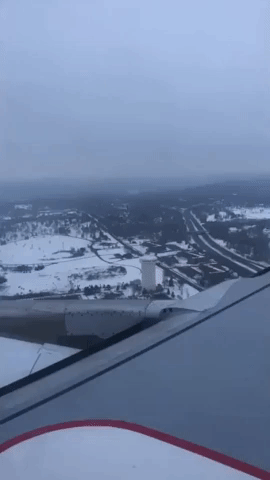 Plane Passenger Captures Snow-Covered Minneapolis Landscape From Above