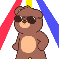 Teddy Bear Dancing Sticker by BEARISH