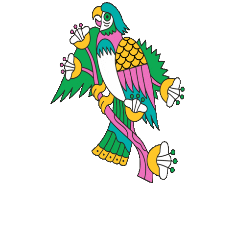 maevechocolate animal bird tropical parrot Sticker