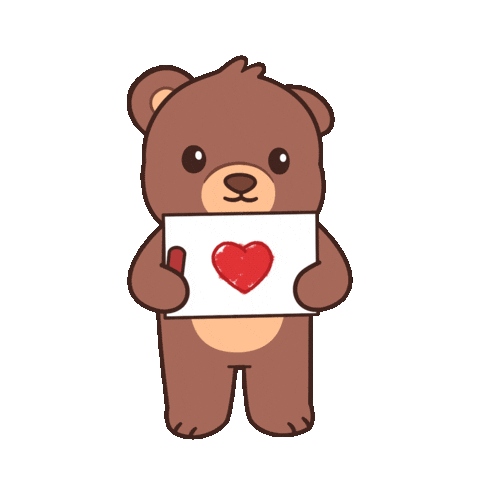 I Wuv You Teddy Bear Sticker by BEARISH