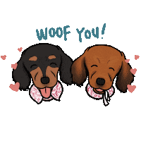 In Love Dog Sticker