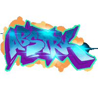 ABSTRK abstrk 004 graffiti msg miami Sticker