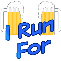 NATHANSports beer pizza run running Sticker