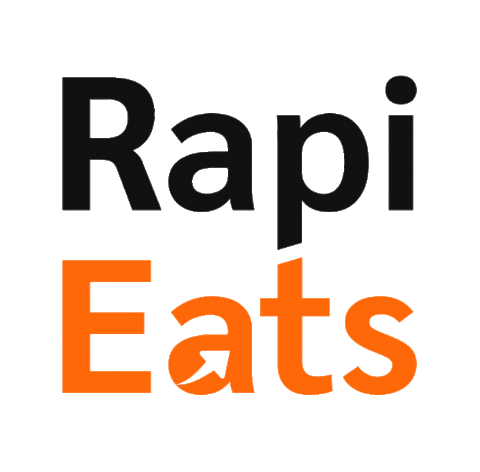 rapieatscom giphyupload logo delivery negro Sticker
