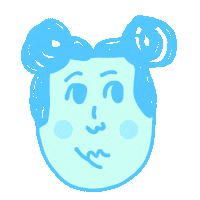 Blue Girl Smurf Sticker