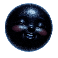 Full Moon Glitter Sticker by TresorsDuMonde.ca