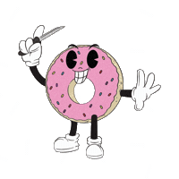 Donut Knife Sticker by Blade HQ